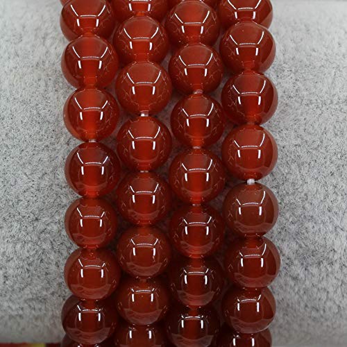 Keleny Gem Semi Precious Gemstones 8mm Round Beads Crystal Stretch Bracelets 7 Inch Unisex - color: AA Grade Dyed Red Agate