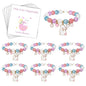 6PCS Easter Bracelets Easter Basket Stuffers Colorful Beaded Stretch Bracelet with Lucky Bunny Charm Spring Holiday Gifts for Women Party Favors Celebration Accessories
