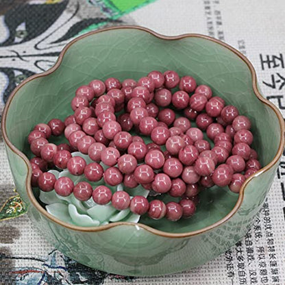 Keleny Gem Semi Precious Gemstones 8mm Natural Quartzite Stone Round Beads Rock Crystal Jasper Stretch Bracelet 7 Inch Unisex - color: AA Grade Pink Rhodonite