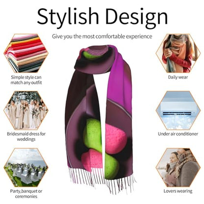 Yoga Meditation Cashmerette fringed scarf – Women's Breathable Lightweight Scarf Wrap, Long Blanket Decoration for Fall, Winter