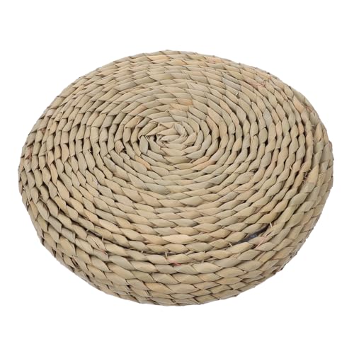 PRETYZOOM Yoga Meditation Cushion Thick Floor Mat Handwoven Straw Pillow Seating Pad for Home Office