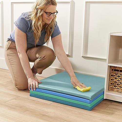 ECR4Kids SoftZone Play Patch Activity Mat Squares, Modular Playmat, Contemporary, 4-Pack - color: Contemporary