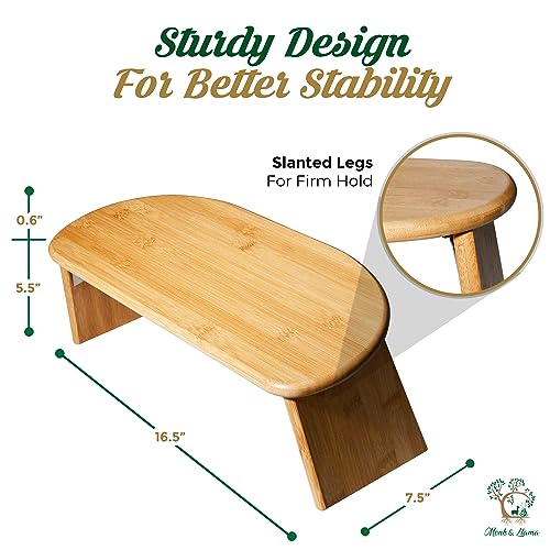 MONK & LLAMA Meditation Bench - color: Black, style: Curved
