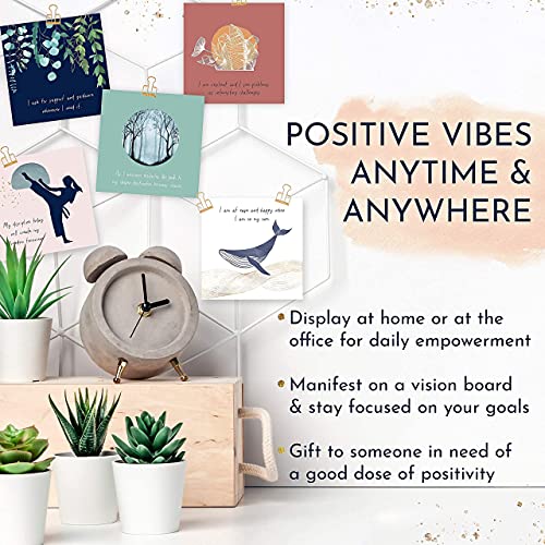 RYVE 52 Positive Affirmation Cards for Women – Mindfulness Prompts with Inspirational Quotes for Daily Motivation & Meditation – Inspirational and Daily Affirmations Cards, Inspirational Gifts