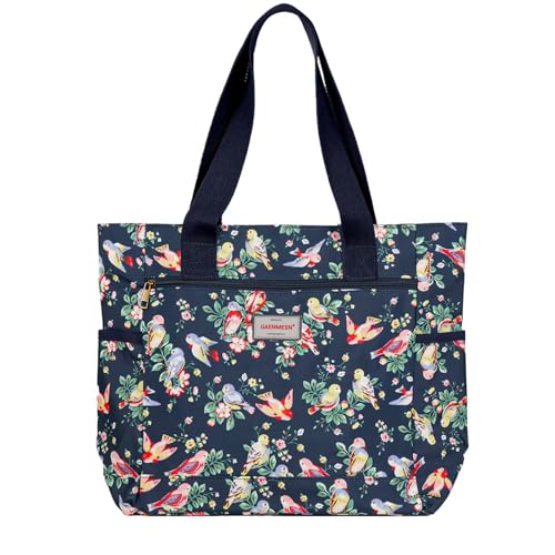 GAENMESN Women's Lightweight Waterproof Tote Bag Durable Designer Handbag with Zipper Travel Commute Everyday Use - color: Bird