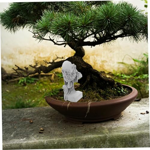 HANABASS Decorative Stone Buddha Statue for Garden and Home Lightweight Zen Figurine for Indoor and Outdoor Use Charming Buddhist Aesthetic for Bonsai Arrangements