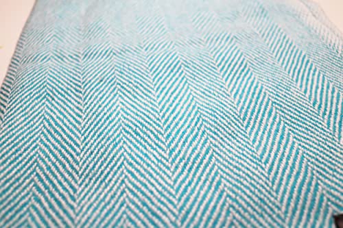 Handwoven Shawl Wraps Large Stole 8 ply Exclusive Premium Quality Wool Handmade in Nepal Pashmina Scarfs for Women And Men - color: Turquoise