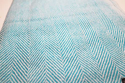 Handwoven Shawl Wraps Large Stole 8 ply Exclusive Premium Quality Wool Handmade in Nepal Pashmina Scarfs for Women And Men - color: Turquoise