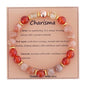 KSQS Healing Stone Bead Bracelet for Women, Natural Gemstones Balance Protection Bracelet, Spiritual Crystal Beads Bracelet Anxiety Relief with Meaning Card - style: Charisma