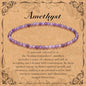 BONNY BOXX Natural Genuine Gemstone Faceted Round Beads Bracelets, 3mm Adjustable Stretchy Tiny Faceted Black Tourmaline Bracelet, Healing Crystal Reiki Chakra Dainty Jewelry Fashion Gifts - color: Amethyst