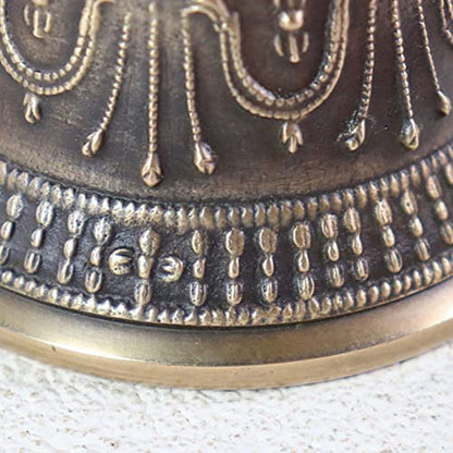 Tibetan Hand Bell,Tibetan Buddhist Meditation Bell 100% Handmade Puja Bronze Bell, Tibetan Meditation Bell For Sound Healing And Yoga (Size : 16cm) - size: 16cm