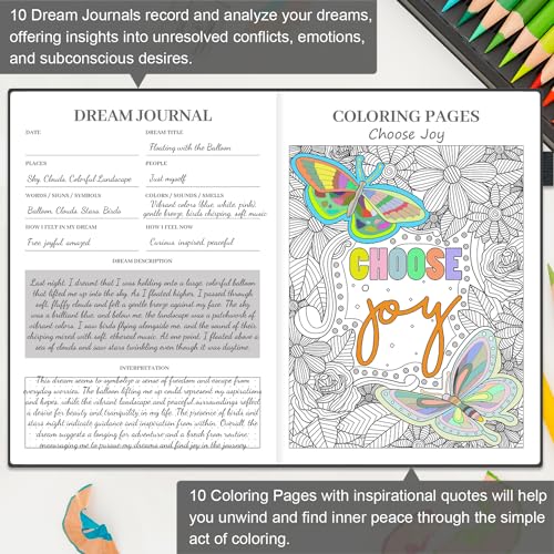 Mental Health Journal, 91-Day Self Care Journal for Women Men, Guided Anxiety & Stress Relief Journal with Mood Tracker, Cognitive Behavioral Therapy Journaling with Mental Health Coloring Pages & Dream Log - color: Dark Green