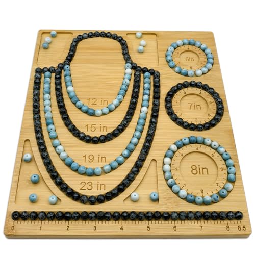 Petoysoso Bead Boards for Jewelry Making, Bamboo Beading Board for Bracelet & Necklace, Jewelry Making Supplies,Bead Tray Supplies
