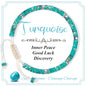 CASDAN Natural Crystal Beaded Bracelet for Women Natural Stone Adjustable Braided Rope Bracelets Spiritual Bracelet Inspirational Gifts - color: turquoise