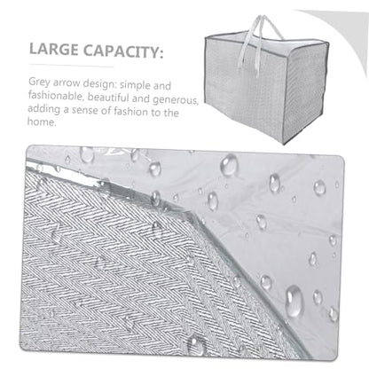 Vaguelly Large Capacity Foldable Storage Bag Organizer for Clothes and Blankets Heavy-Duty Fabric Zipper for Closet Organization and Moving Supplies