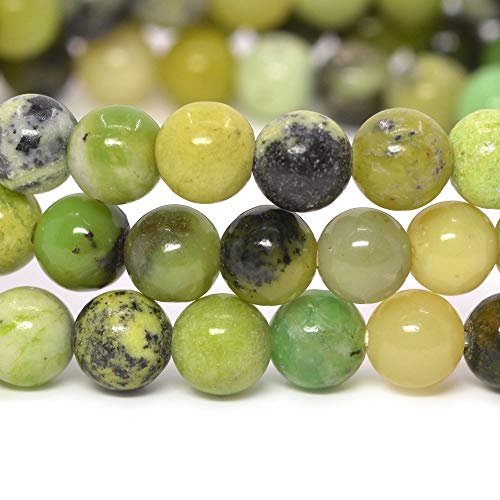 Justinstones Gem Semi Precious Gemstone 6mm Round Beads Stretch Bracelet 6.5 Inch Unisex - color: Australian Chrysoprase