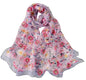 Pokeedioty Scarfs for Women Lightweight Fashion Scarves Elegant Floral Pattern Sheer Scarfs Sunscreen Shawls Wraps - color: P 071