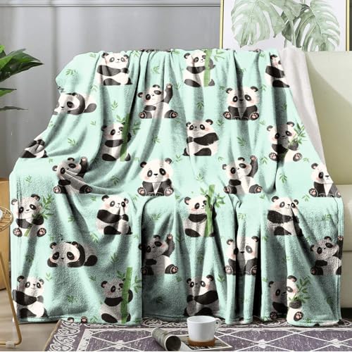 Ultra Soft Fleece Blanket- Lightweight & Warm Throw Blanket for Couch, Cozy Plush Sherpa Blanket for Adults Kids, Durable & Easy Care (Panda, 50x60 in) - color: Panda, size: 50x60 IN