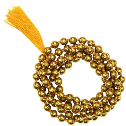 Amazing Gemstone Golden Hematite Mala Beads - 108 Prayer Beads for Meditation and Mindfulness Practice, Handcrafted Mala Beads with Natural Gemstones for Spiritual Healing and Relaxation (Knotted) - color: Golden Hematite, style: Knotted