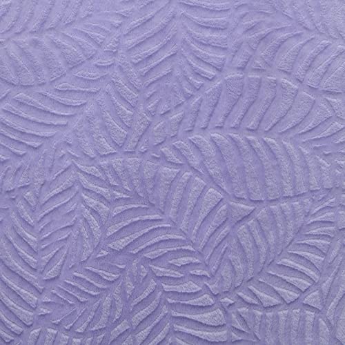 Super Soft Flannel Fleece Throw Blanket, Lightweight Cozy Warm Leaves Textured Plush Blanket for Bed Couch Sofa, 60 x 80 Inches, Lilac - color: Lilac, size: 60x80 IN