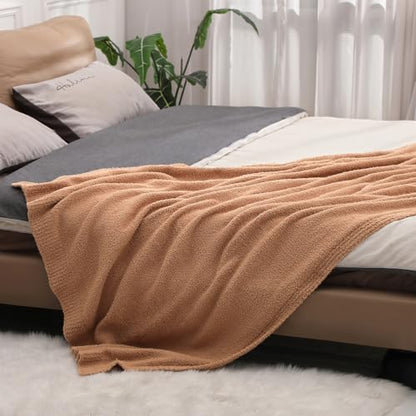 bearberry Super Soft Fluffy Throw Blanket Lightweight Cozy Warm Throw Blankets for Couch Bed Sofa All Season (Camel, 50”x60”) - color: Camel, size: Throw(50″x60″)