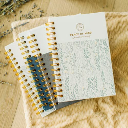 Peace of Mind: A Journal to Calm Anxiety (Eucalyptus Green, Linen/Leatherette) | Anxiety Relief | Mental Health Journal | Anxiety Self-Help Journal | Anxiety Coping Journal