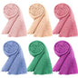 Geyoga 6 Pcs Women Scarf Shawl Hijab Scarves Cotton Crinkle Hijab for Women Blend Shawl Crinkle Wrap Head for Seasons - color: Bright Colors