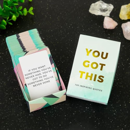 Gift Republic ‘You Got This’ 100 Empowering Quote Cards Daily Inspiration & Motivation | Perfect Wellness Gift Uplifting Self-Care for Home & Office