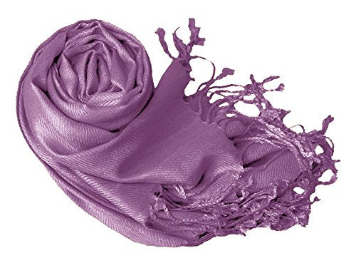 Peach Couture Women’s Pashmina Shawl Wrap – Warm Long Large Scarf for Evening Dress, Bridesmaid, Wedding & Bridal Wear - color: Lavender