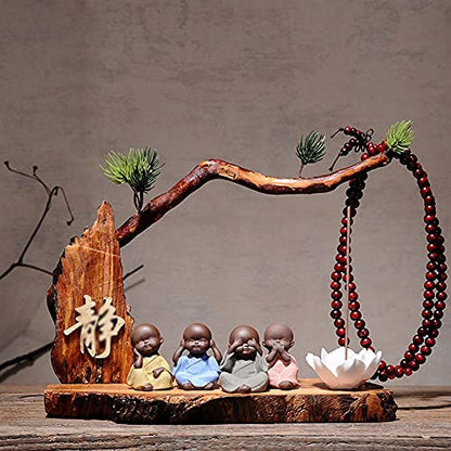 Table Desktop Decor Creative Chinese Desktop Decoration Zen Little Monk Home Decoration Ceramic Desktop Crafts Decoration Accessories Statue Ornament