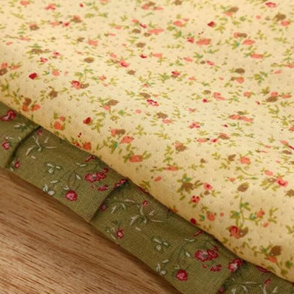 Rural Style Meditation Floor Pillow, Square Large Pillows Seating for Adults, Tatami Living Room Seat Cushion,50X50CM(Green #1)