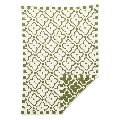 Vera Bradley Women's Cotton Double Knit Throw Blanket - color: Moorish Cedar Green