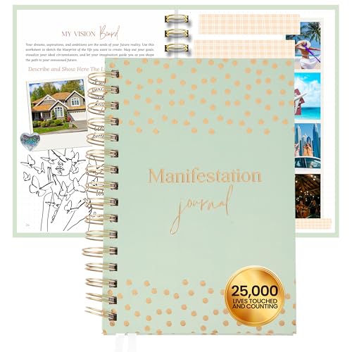 Manifestation Journal for Women | Guided 369 Method & Undated 90-Day Planner for Intentional Goal Setting - Sage Green - color: Sage Green