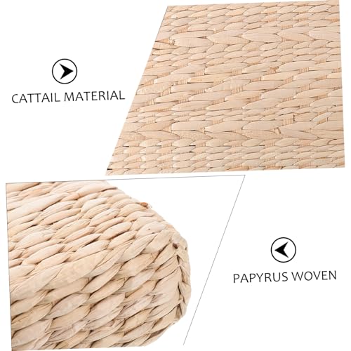 Alipis 1pc Boho Straw Mat for Yoga Meditation Decor Comfortable Seating Ground Pad