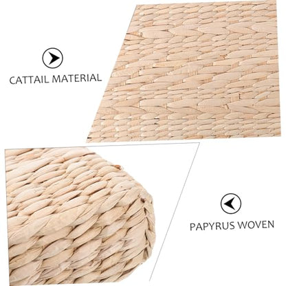 Alipis 1pc Boho Straw Mat for Yoga Meditation Decor Comfortable Seating Ground Pad