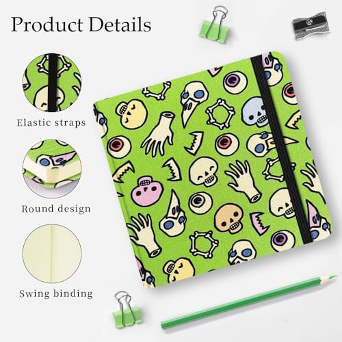 Mifuner Small Square 5x5 80gsm Mini Notebooks Blank Pages Sketchbooks Travel Journal Pocket Hardcover Paint Writing Notebook Blank Diary Memo Planner Sketchbook Fabric Cover, Bone - color: Cloth-Bone