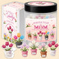 Mothers Day Gifts for Mom from Son Daughter- Positive Tulip Jar 60 Positive Affirmation Card, First Time Mothers Day Birthday Gifts for Mom Stepmom Mother in Law Wife from Daughter Son Husband - color: Positive Tulip