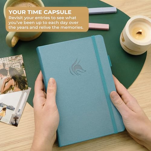 Clever Fox One Line A Day Journal – 5-Year Memory Notebook – Daily Time Capsule Diary for Women & Men –Five-Year Day-by-Day Planner (Aquamarine) - color: Aquamarine