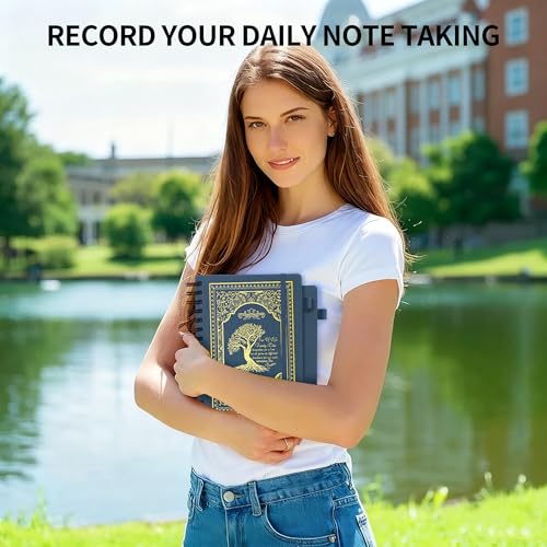 A5 Hardcover Spiral Notebook Tree of Life Journal Daily Journals for Writing Travel Notebooks Journal for Women Men 80GSM Paper Leather Spiral Journal,5.7"x8.3"（Spiral Tree -Dark Blue) - color: Spiral Tree of Life-dark Blue