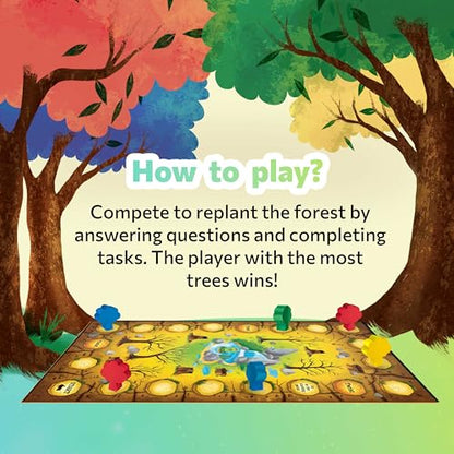 Mindful Land Mindfulness Cards for Kids - Positive Affirmations Cards for Kids Stress Reduction & CBTrees Therapy Game for Kids, Therapy Counseling Game Teaching About Ecology and Nature