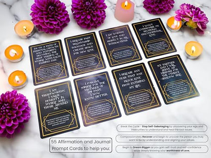 Ready for Love - Affirmation Journal Prompt Card Deck for Self-Reflection to Remove Internal Blockages + Inspire You to Reach Your Highest Potential and Manifest Your Dream Life