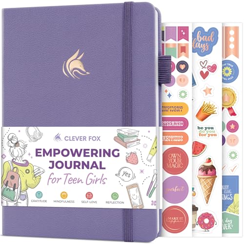 Clever Fox Empowering Journal for Teen Girls – Guided Self-Love Diary with Prompts – Gratitude & Manifestation Notebook, Teenage Gifts (Lavender) - color: Lavender