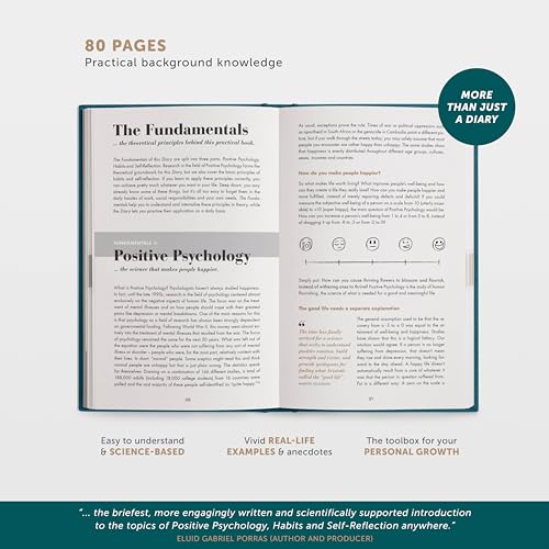 6-Minute Diary – 3-Million-User Gratitude Journal for Women & Men with Prompts – Guided Self Care Book Based on Positive Psychology – Daily Manifestation - color: Petrol