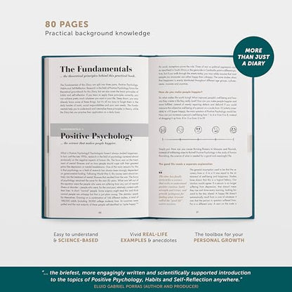 6-Minute Diary – 3-Million-User Gratitude Journal for Women & Men with Prompts – Guided Self Care Book Based on Positive Psychology – Daily Manifestation - color: Black