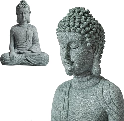 Little Buddha Statue for Home - Handmade Stone Meditation Sitting Buddha Figurine, Buddah, Buda, Budda, Baby Buddha Statue Indoor/Outdoor, Buddha Decor & Gifts, Buddhas, Buddha Sculpture - color: Meditating Buddha, size: Large