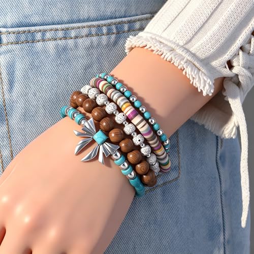 Gothic Bracelet Adjustable Punk Braided Leather Multilayer Grunge Set Bracelets Emo Metal Cuff Wrap Bangles Meaningful Gift - color: J-BZ-71