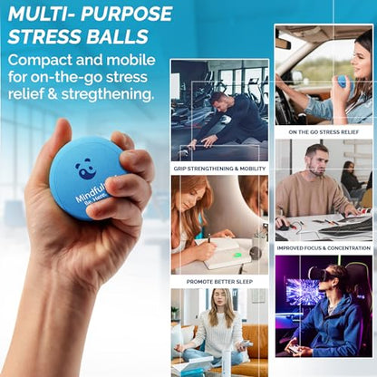 MindPanda Mindful Reflection Bundle - Luxury Guided Journal With Prompts accompanied by Mindfulness therapy Stress Balls