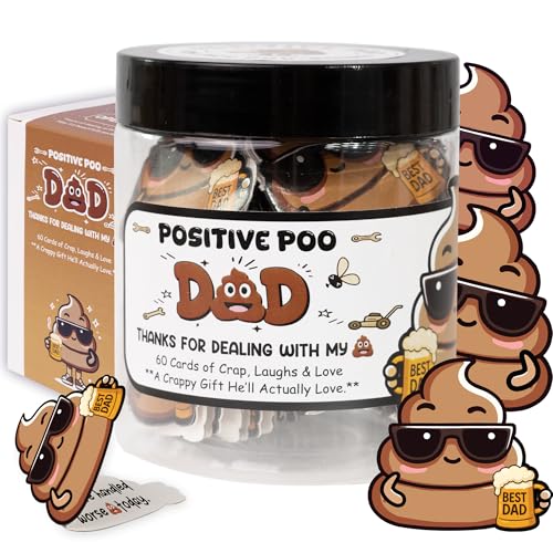 Positive Jar, Affirmation Jar, Emotional Support Jars, Decorative Jars (Poo Dad) - color: Poo Dad