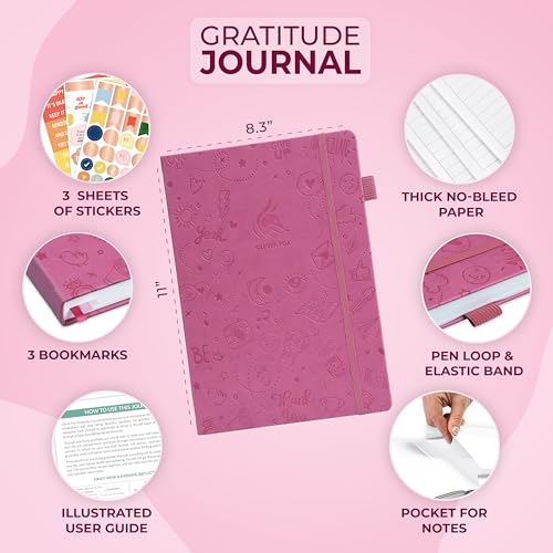 Clever Fox Gratitude Journal Large – Happiness, Positivity & Affirmation Journal – Inspirational Daily Notebook, 3 Months, 8.3x11” (Violet blossom) - color: Violet Blossom, size: A4 (8.5" x 11")