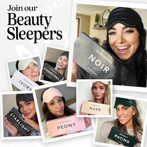 Pure Silk Sleep Mask [100% 6A Mulberry Silk, 22 Momme] Light Blocking Travel Essentials. Eye Masks for Sleeping. Black Oeko-Tex Blindfold. Eye Covers for Men & Women - color: Noir Black